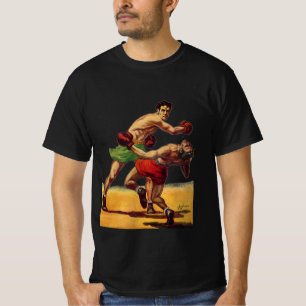 Vintage Sportboxen, Boxer in einem Kampf T-Shirt