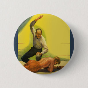 Vintage-Sportboxen, Ringrichter mit Boxer-Knockout Button