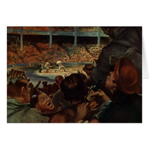 Vintage Sportfans im Baseballstadion