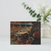 Vintage Sportfans im Baseballstadion Postkarte (Stehend Vorderseite)