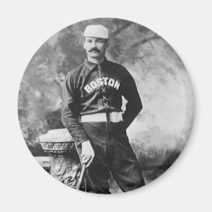 Vintage-Sportfoto, Boston-Baseballspieler Magnet