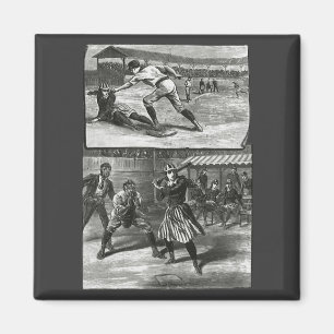 Vintage Sportmannschaften, Viktorianische Baseball Magnet
