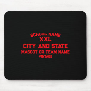 Vintage Sportmannschaftsname Staatsschulnummer T S Mousepad