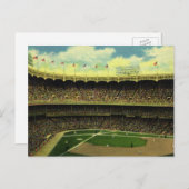 Vintage Sports Baseball Stadium with Crowds Postkarte (Vorne/Hinten)
