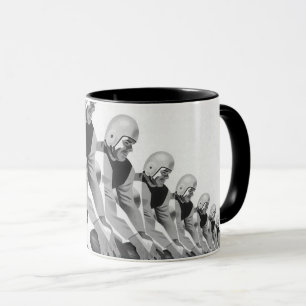 Vintage-Sportsfußballspieler, Quarterback Tasse