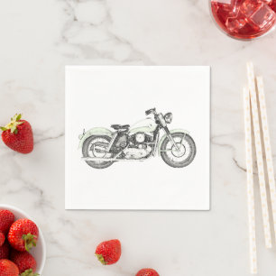 Vintage Sportster Vintage Motorrad Papierparty Serviette
