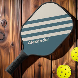 Vintage Sportsturmstreifen mit Namen Pickleball Schläger