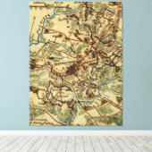 Vintage Spotsylvania Virginia Zivile Kriegskarte ( Leinwanddruck (Insitu (Holzboden))