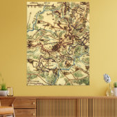 Vintage Spotsylvania Virginia Zivile Kriegskarte ( Leinwanddruck (Insitu (Wohnzimmer))