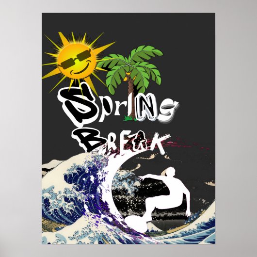 Vintage Spring Break Sommer Poster (Vorne)