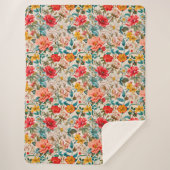Vintage Spring Floral Seamless Pattern Sherpadecke (Vorderseite)