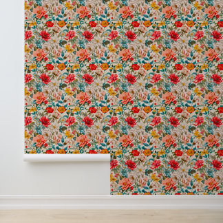Vintage Spring Floral Seamless Pattern Tapete