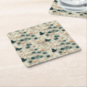 Vintage Spring Flowers and Butterflies Rechteckiger Pappuntersetzer (angewinkelt)