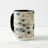 Vintage Spring Flowers and Butterflies Tasse (Vorderseite Links)