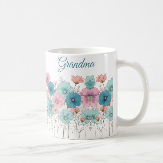 Vintage Spring Flowers for Grandma Kaffeetasse (Rechts)
