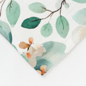 Vintage Spring Green Floral Personalized Fleecedecke (Ecke)
