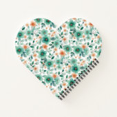 Vintage Spring Green Floral Personalized Notizblock (Rückseite)