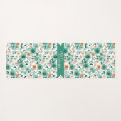 Vintage Spring Green Floral Personalized Yogamatte (Rückseite (Horizontal))