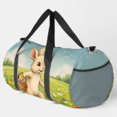 Vintage Spring Meadow Easter Bunny  Duffle Bag (Rechte Ecke)