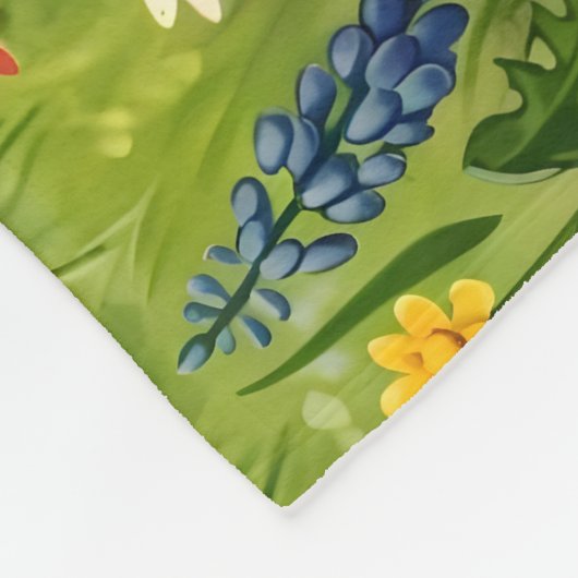 Vintage Spring Meadow Easter Bunny  Fleecedecke (Ecke)