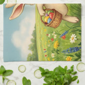Vintage Spring Meadow Easter Bunny  Geschirrtuch (Gefaltet)