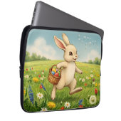 Vintage Spring Meadow Easter Bunny  Laptopschutzhülle (Vorne Rechts)