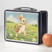 Vintage Spring Meadow Easter Bunny  Metall Brotdose (Beispiel)