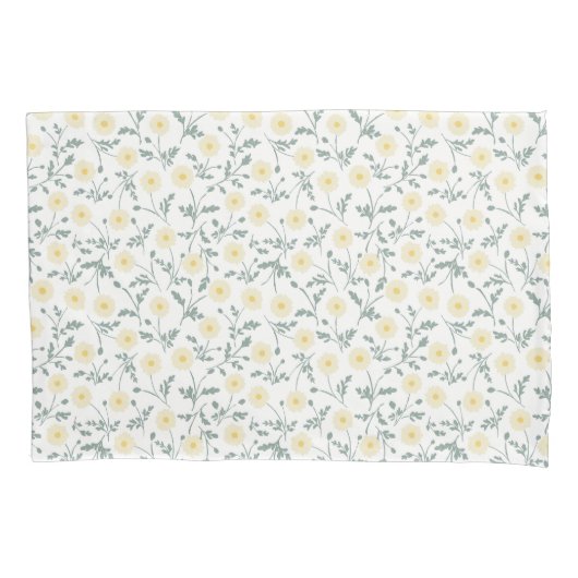 Vintage Spring Modern Farmhouse Daisy Pattern Kissenbezug (Vorderseite)
