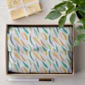 Vintage Spring Pastel Leaves Foliage Seidenpapier (Geschenk)
