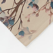 Vintage Spring Roses with Blue Butterflies Fleecedecke (Ecke)