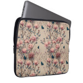 Vintage Spring Roses with Blue Butterflies Laptopschutzhülle (Vorne Rechts)