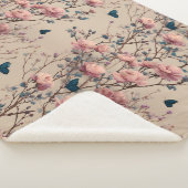 Vintage Spring Roses with Blue Butterflies Sherpadecke (3/4)