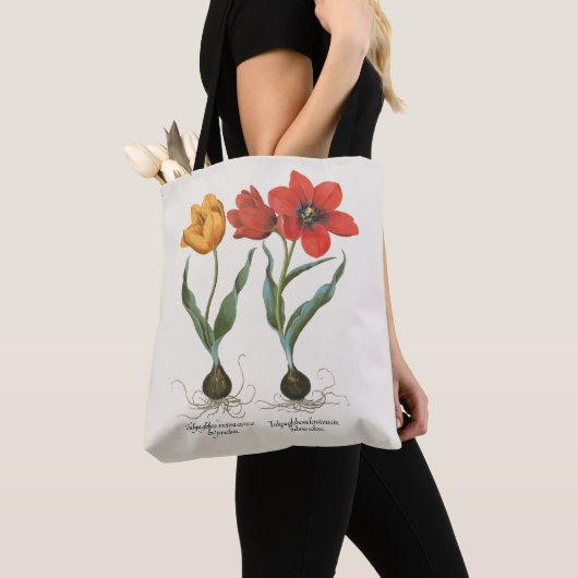Vintage Spring Tulip Blume von Basilius Besler Tasche (Von Nahem)