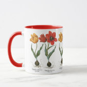 Vintage Spring Tulip Blume von Basilius Besler Tasse (Links)