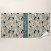 Vintage Spring Wildflowers & Butterfly for Family Strandtuch (Vorderseite)