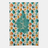 Vintage Spring Yellow and Green Floral Geschirrtuch (Vertikal)