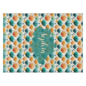 Vintage Spring Yellow and Green Floral Tischdecke (Vorderseite (Horizontal))