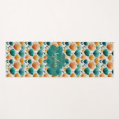 Vintage Spring Yellow and Green Floral Yogamatte (Vorderseite (Horizontal))