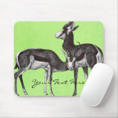 Vintage-Springbock-Mauspad Mousepad (Mit Mouse)