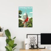 Vintage Springfield Illinois Poster (Heimbüro)
