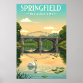 Vintage Springfield Massachusetts Poster (Vorne)