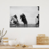 Vintage Springpferde Poster (Küche)