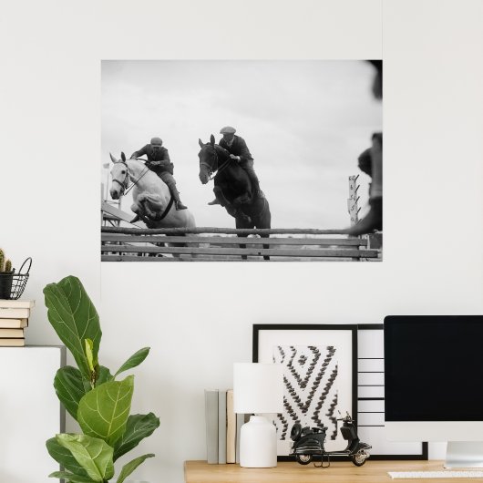 Vintage Springpferde Poster (Heimbüro)