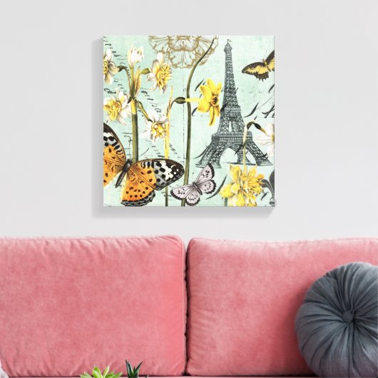 Vintage Springtime in Paris gedehnte Leinwand (Insitu (Wohnzimmer))