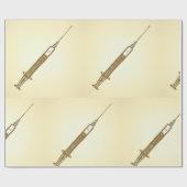 Vintage Spritze Medizinische Gesundheitspflege Ske Geschenkpapier (Flach)