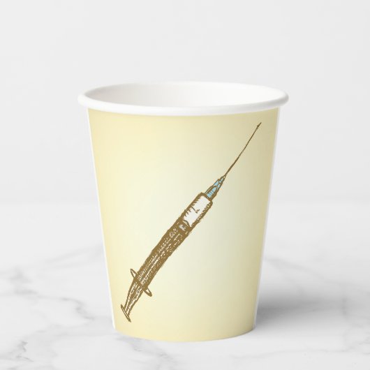 Vintage Spritze Medizinische Gesundheitspflege Ske Pappbecher (Vorderseite)