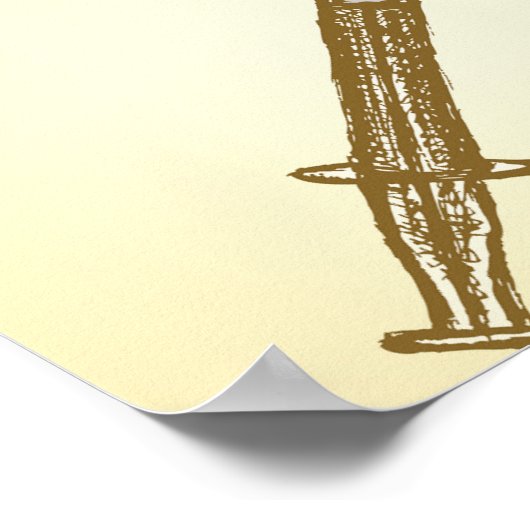 Vintage Spritze Medizinische Gesundheitspflege Ske Poster (Ecke)