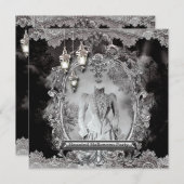 Vintage Spuk Lady Halloween-Party Einladung (Vorne/Hinten)