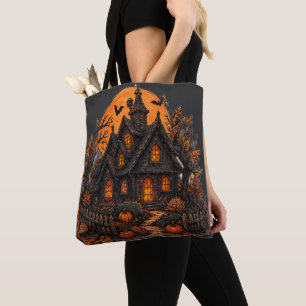 Vintage Spukhaus Gothic Halloween Mondlicht Tasche