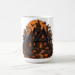 Vintage Spukhaus Gothic Halloween Mondlicht Verwandlungstasse